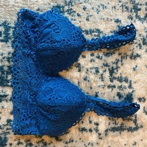 Blue lace aerie bralette